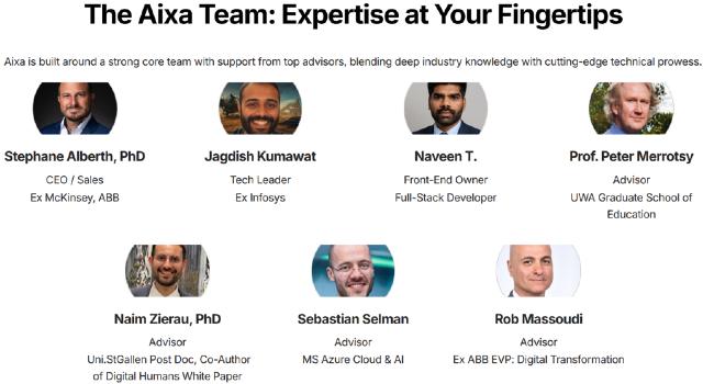 Swiss Startup - Aixa Team Image