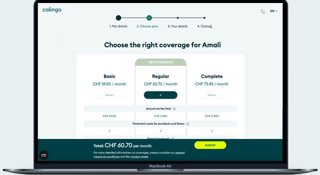 Swiss Startup - Calingo Insurance Product Image