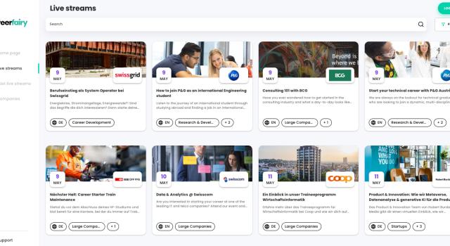 Swiss Startup - CareerFairy Product Image