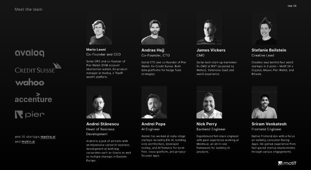 Swiss Startup - Motif Labs Team Image