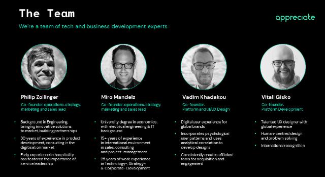 Swiss Startup - Silverbush AG (Appreci8) Team Image