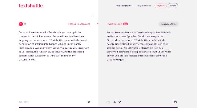 Swiss Startup - Textshuttle Main Image